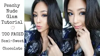 Peachy Nude | Too Faced Semi-Sweet Chocolate Palette Tutorial