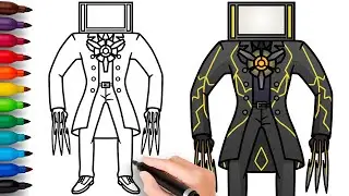 HOW TO DRAW TITAN TV MAN 2.0 | Skibidi Toilet - Easy Step by Step Drawing