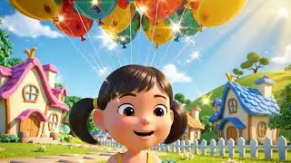 Siete Pequeños Globos de Juguete Flotan | Rimas Infantiles y Canciones para Niños