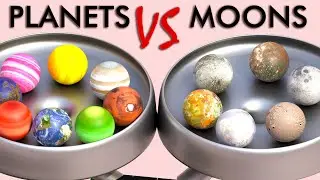 Planets vs Moons Marble Race