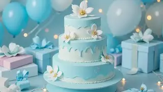 Happy birthday to you song| happy birthday song| soft blue cake
