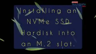 NVME SSD INTO M.2 SLOT