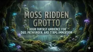 MOSS RIDDEN GROTTO // 1 Hour Fantasy Ambience for D&D, Pathfinder, and TTRPG Immersion (No Vocals)