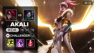Akali vs Katarina Mid - KR Challenger - Patch 25.22 Season 15