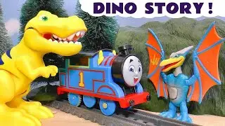 Toy Train Story With All Engines Go Trains And Dinosaurs