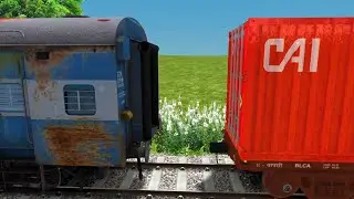 Trains Railroads Crossings Trainz Simulator || Bumpy Railway Crossing Train Station Train 🚆