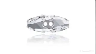 Swarovski 3024 Dufflecoat Crystal Button 3D Image