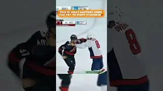 Rookie Svechnikov tries to take on Ovi 😂 #nhl #hockey #shorts #ovechkin