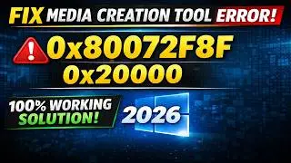 Fix Error 0x80072F8F 0x20000 Media Creation Tool | Windows 10/11 Install Error Fixed