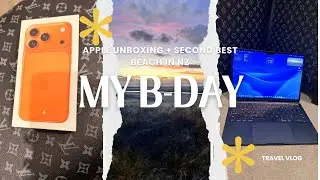 My Birthday | Piha beach | 2nd BEST BEACH in Nz | ASMR Apple Unboxing