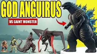 God Anguirus VS Gaint Monsters | 3D Monsters Size Comparison 2025