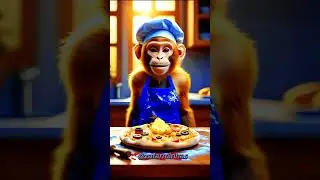 Monkey Chef Tries Making Pizza for the First Time