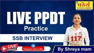 LIVE PPDT SESSION BY SHREYA MAAM SSB INTERVIEW