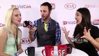 Jake Coco and Madilyn Bailey Backstage at VidCon with Sourcefed!