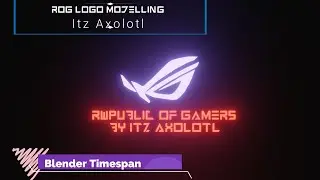 Republic Of Gamers(ROG) logo modelling timespan || Blender 3D Modelling #2 ||