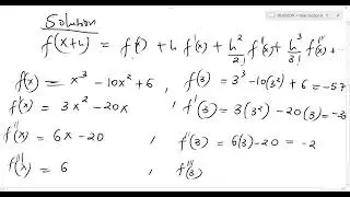 Taylor's Series (Expansion of a Polynomial about a Point).