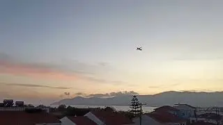 Pythagorion Samos October 22 ; 18:35...takeoff, view, cruise ship