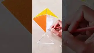 ✨🪁how to make💛 yellow & orange 🧡 ready kite rangoli 🪁✨#💛🧡kite readymade rangoli#reusable rangoli