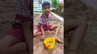 Sand activity for Autism child to improve eye contact, concentration and fine motor development.