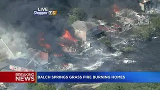 Grass fire spreads to at least 8 homes in Balch Springs