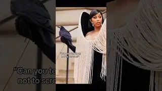 Cardi B Brings a Live Crow to @schiaparelli Haute Couture Week Show #Shorts