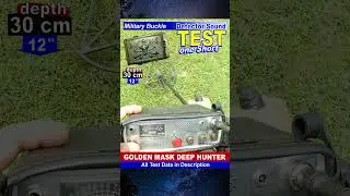 Golden Mask deep hunter metal detector PULSE INDUCTION real test with Military Buckle #metaldetector