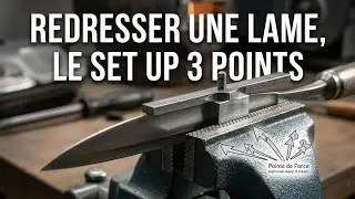 Straightening a blade, the three-point setup