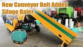 🚜 New Baler Wrapper with Upgraded Conveyor System | Faster & Smarter Farming 🌾#silagebaler