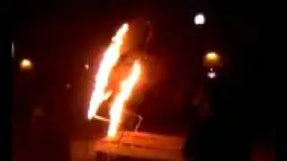 Car Jumps through ring of fire