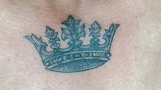 crown | tattoo on chest | Time lapse | @ Humming Bird Tattoo studio -Nelamangala
