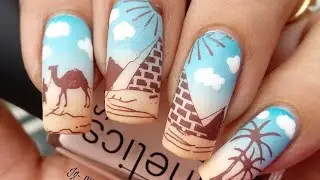 Egypt Pyramid Nail Art Tutorial!!!