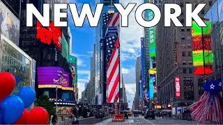 New York City LIVE July 4th Times Square Walking Manhattan Independence Day