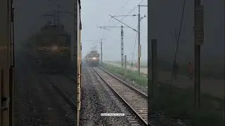 Foggy Morning Wag9 hauling brand new lhb coaches of Some special train 🔥 #wag9 #powerful #morning