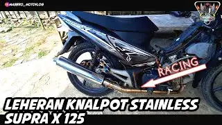 Review Leheran Knalpot Racing Stainless | Supra X 125 | Cek Sound