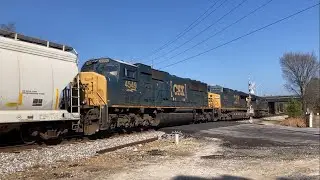 SD70MAC CSX 4549 trails on M602 through Lagrange GA. 12/13/2025 11:47 AM