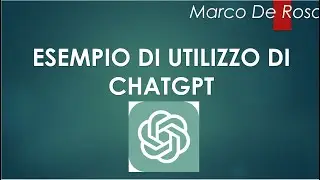Esempio di utilizzo di CHATGPT