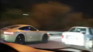 E30 M20 turbo 6 psi vs Carrera S - part 1