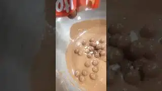 Galaxy Chocolate melted with Malteser toppings #short #satisfying #asmr #sound #yummy