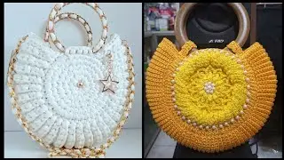 So Lovely Pretty Useful Crochet Handmade Hand Bags Purse's Pattern Bags Elegant Hand Knitted Crochet