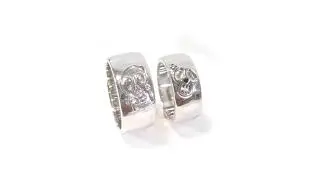 Sugar Skull Wedding Bands Day Of The Dead Skull Rings His and Her