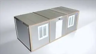 Flat Pack Container - Office Modular Cabin Assembly