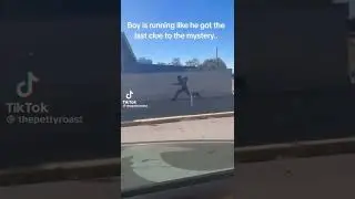 he running like he got the last clue to the mystery #funny #fypシ #memes