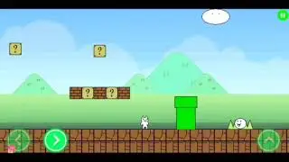 Cat Mario for mobile.PART 1.SyobonAction.  . CAUTION!🔥 MAY CAUSES EMOTIONAL RAGE. .