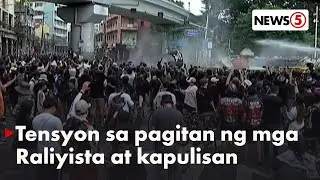 Tensyon, sumiklab sa pagitan ng mga raliyista at kapulisan sa protesta vs. korupsyon sa Mendiola