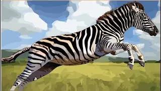 How To Create Vector Art | (Animal)(Zebra) | Vector Art (Adobe Illustrator) (Speed Art)