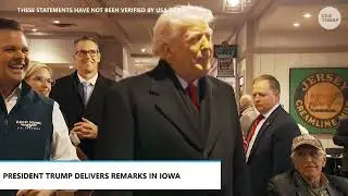 Trump greets Iowa supporters before Cline rally and speech on economy