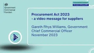 The Procurement Act 2023: for suppliers.