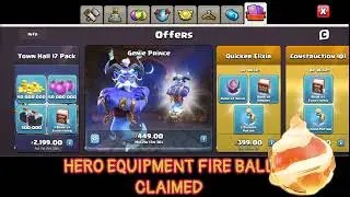 Clash of Clans Hero Equipment FIREBALL UNLOCKED  TH17 🔓 gameplay0043 #coc #clashofclans #supercell