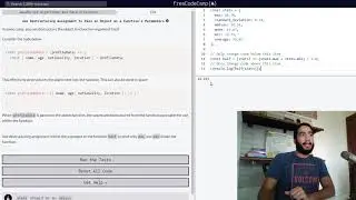 Using Destructuring to Pass an Object as a Function's Parameters (JavaScript)