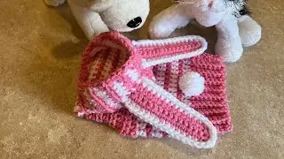 Crochet XSmall Bunny Costume for  5lb cat or dog